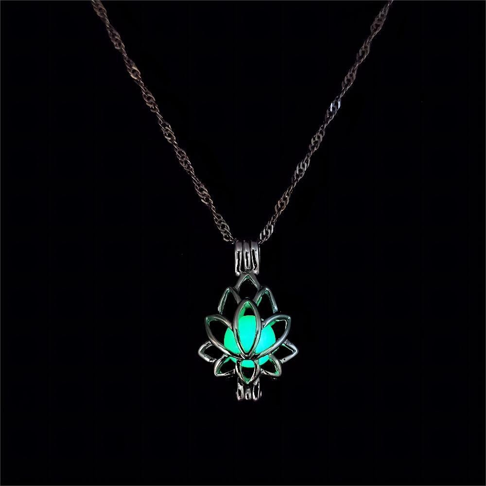 Wholesale Lotus Box Luminous Necklace