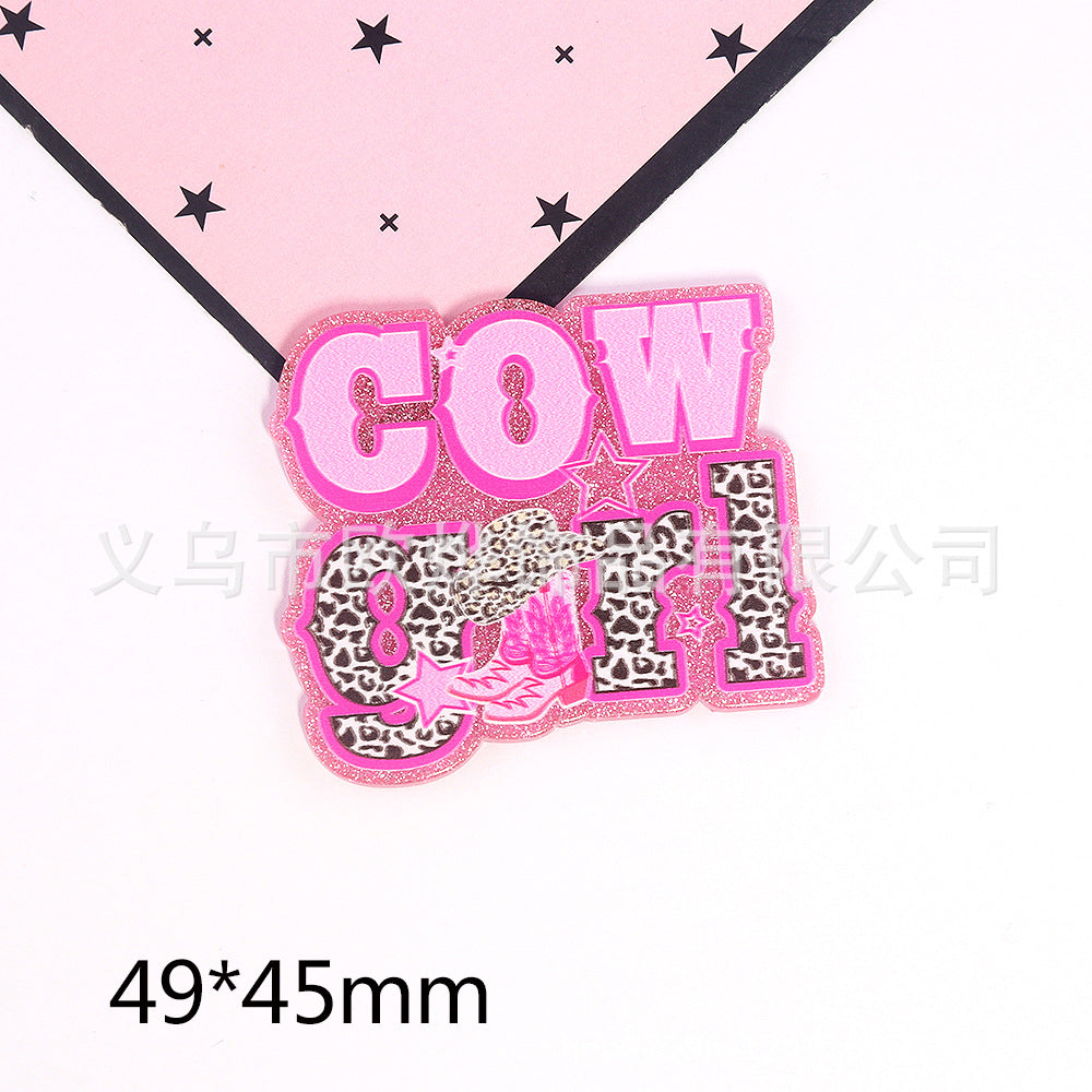 Wholesale 10pcs Cartoon Glitter Letters Love Jewelry Accessories DIY Patch FlatBack
