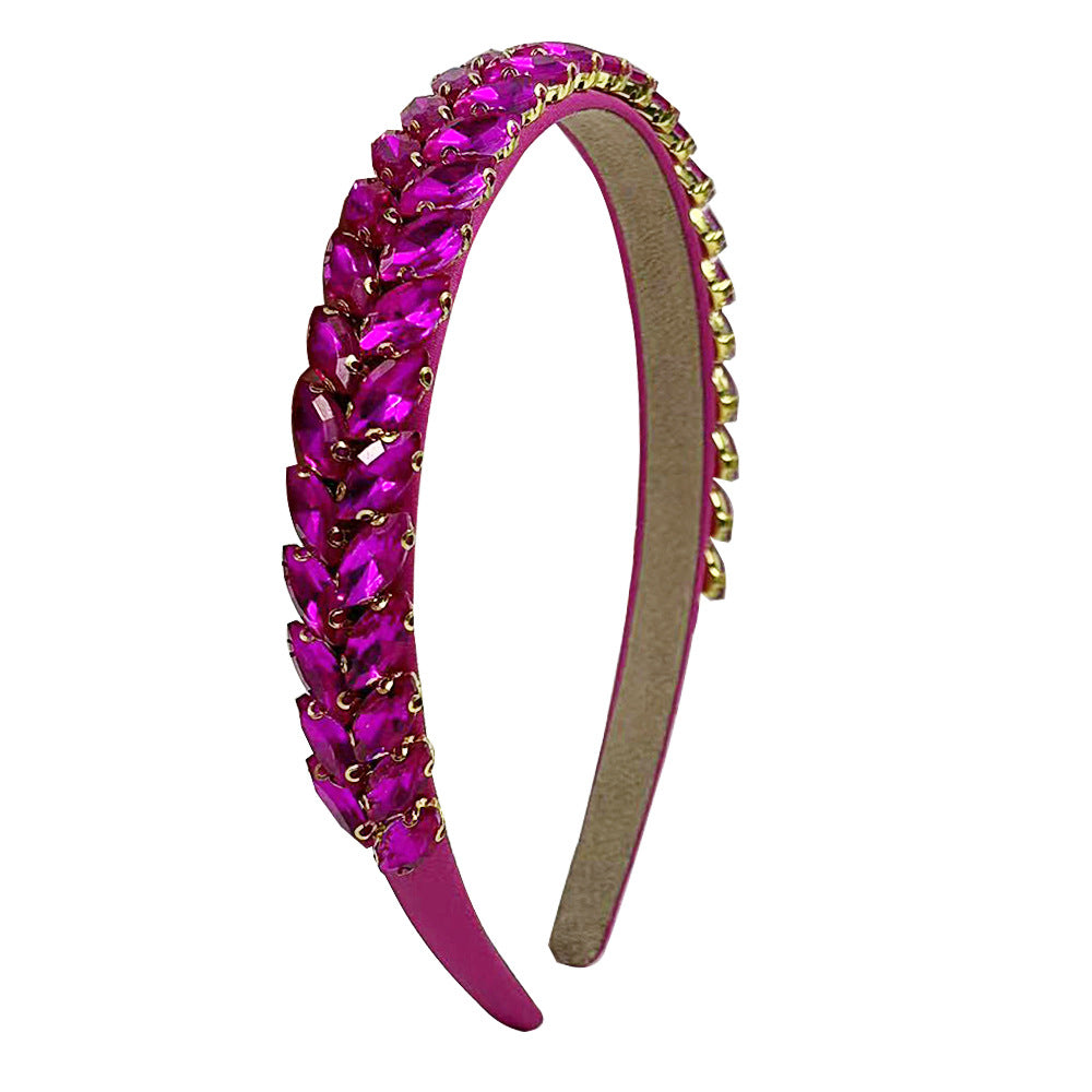 Wholesale Rhinestone Headband Baroque High-grade Headband Heavy Industry High-grade Diamond Headband Super Flash Hair Accessories