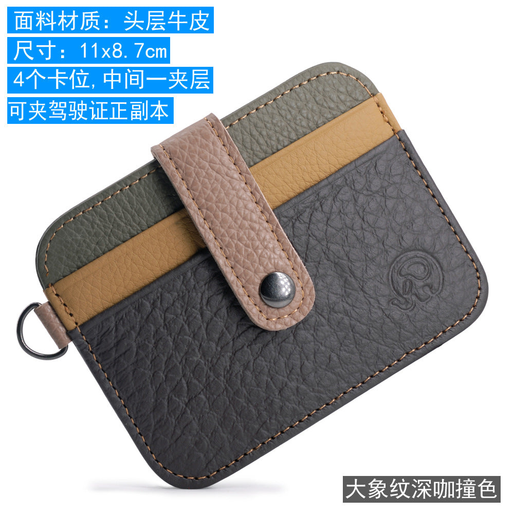 Wholesale First layer cowhide ID card holder men' s wallet