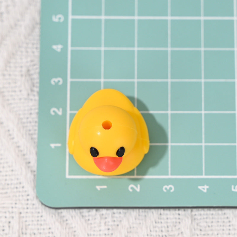 Wholesale 10pcs/pack Cute 3D duck rubber beads