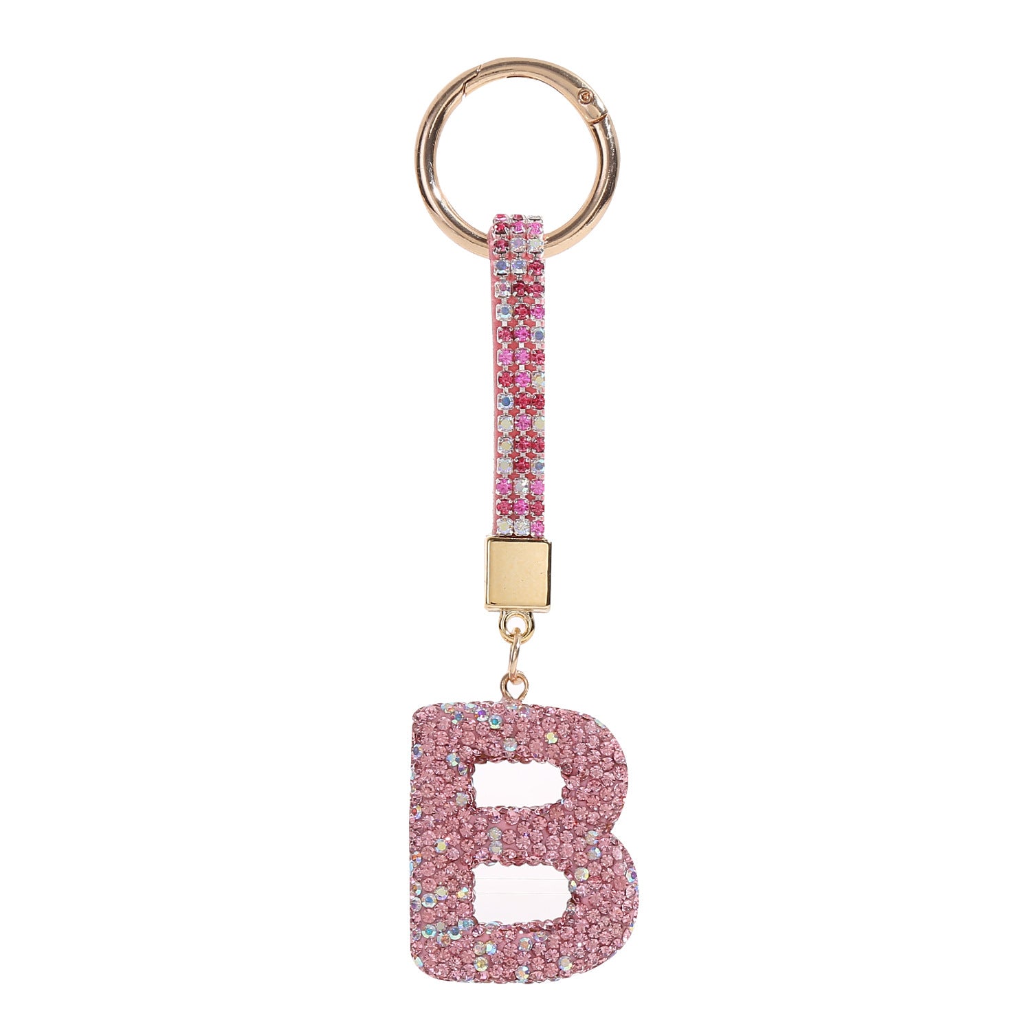 Wholesale Full Diamond Letter B Glass Keychain