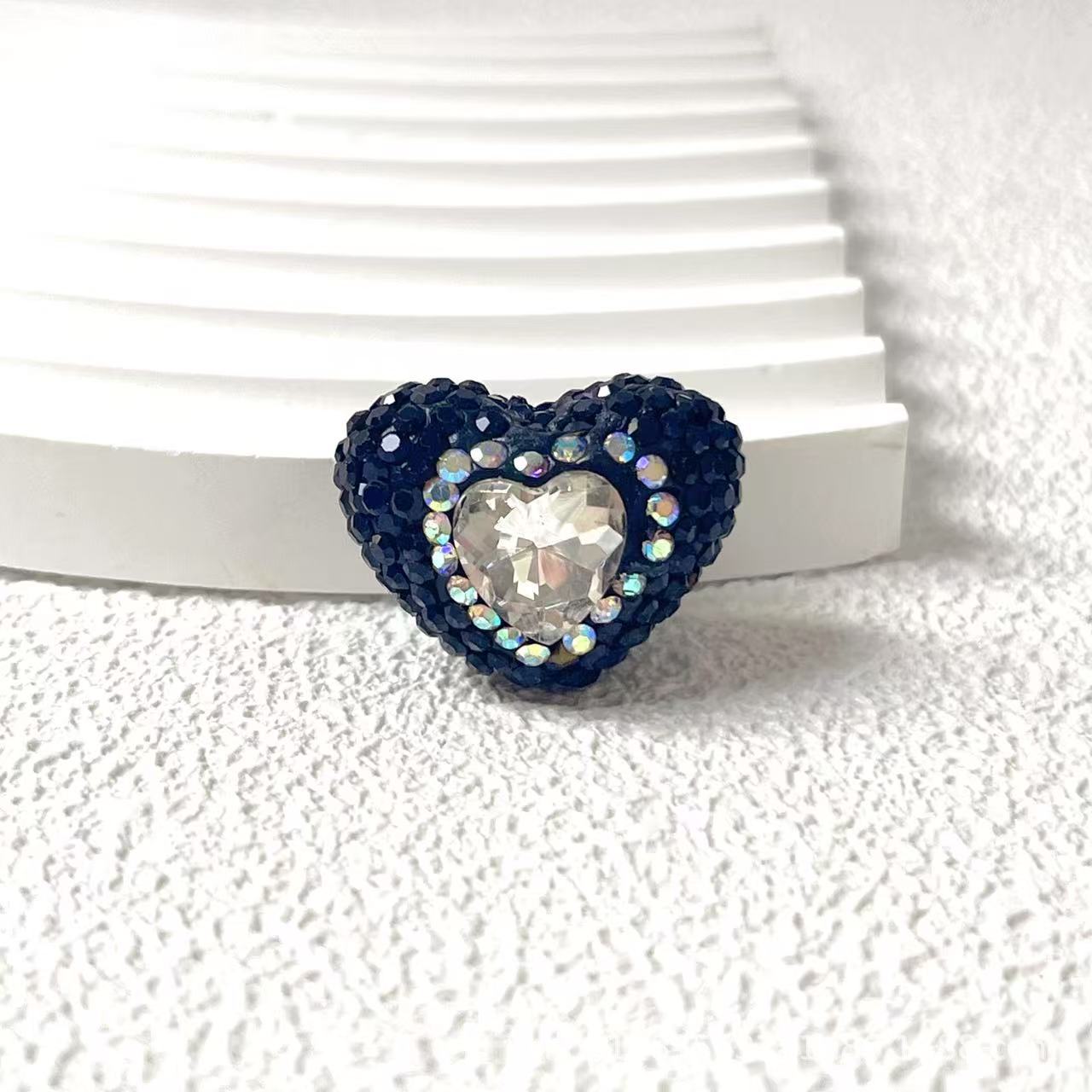Wholesale 10pcs Heart-shaped diamond Crystal Beads