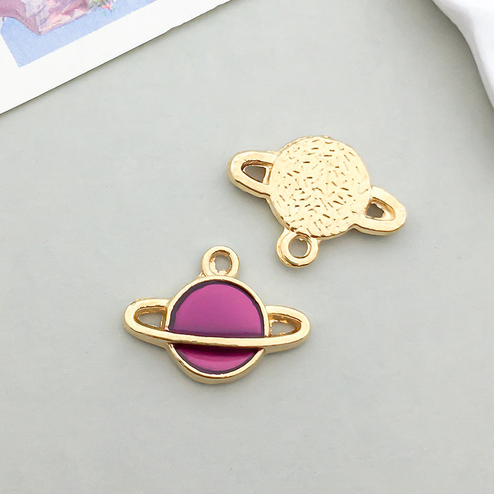 Wholesale Mix 30 Purple Drip Oil Alloy Cute Cartoon Simulation Animal Pendant