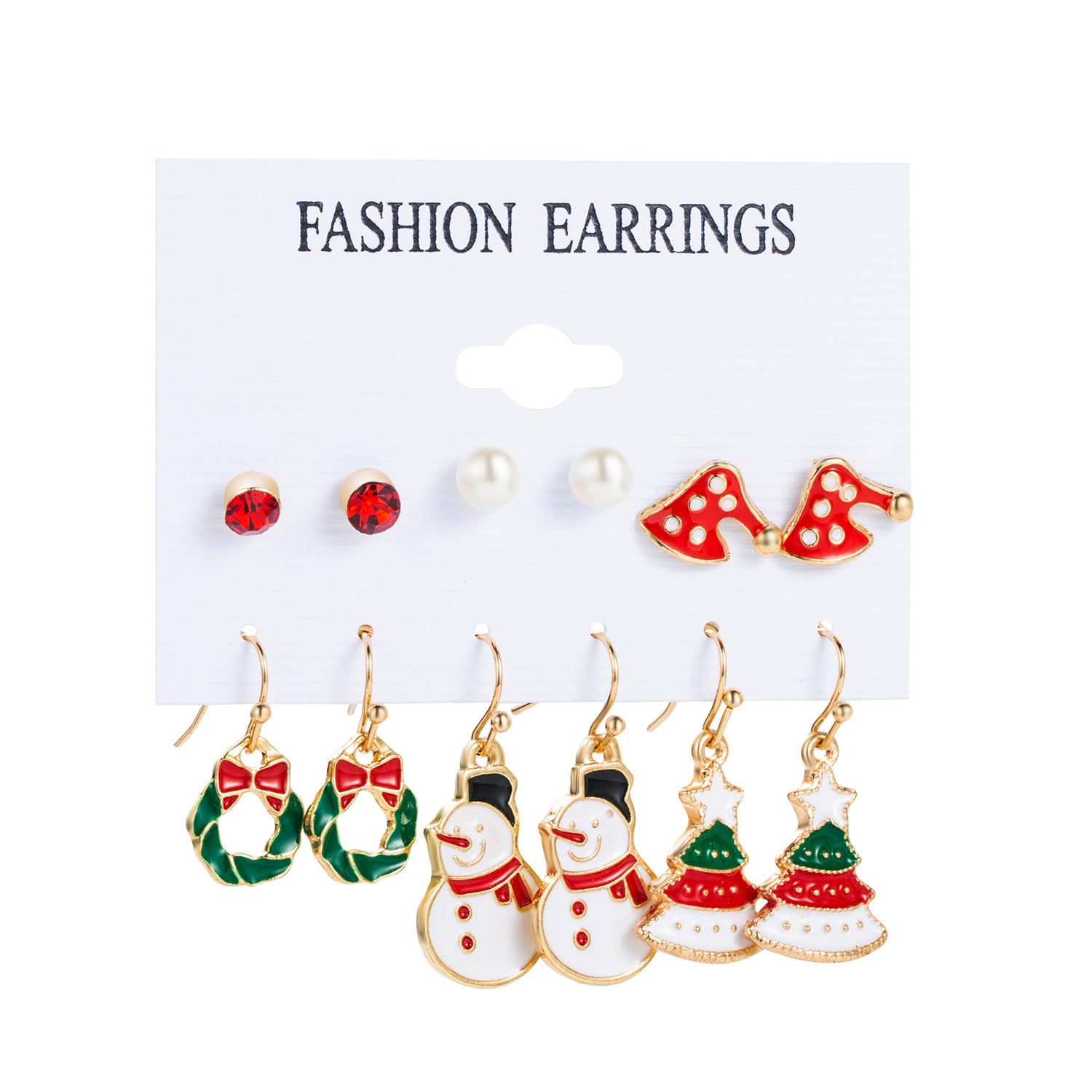 Wholesale 1set Christmas Oil Drop Earrings