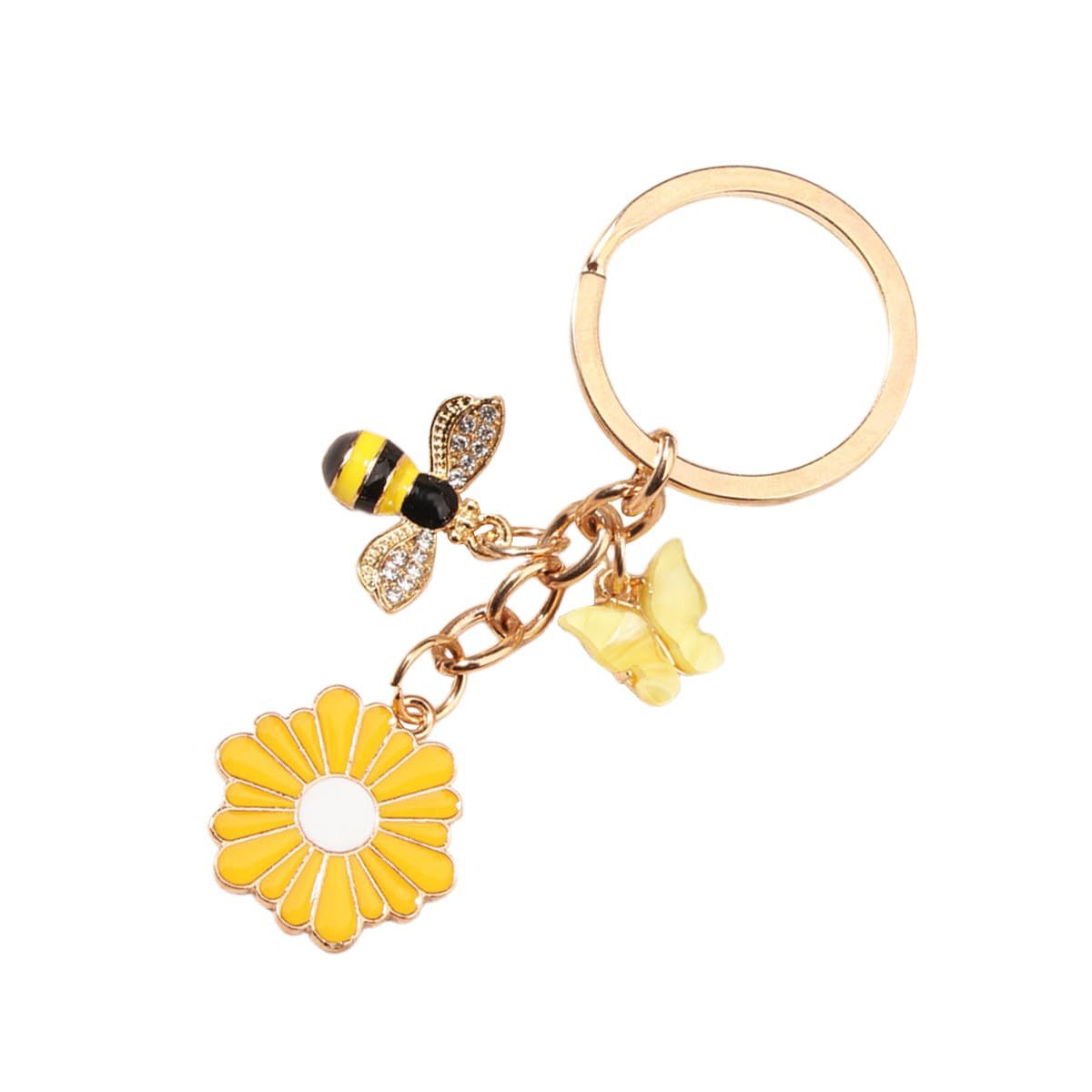 Wholesale New Clearance Bee Flower Keychain