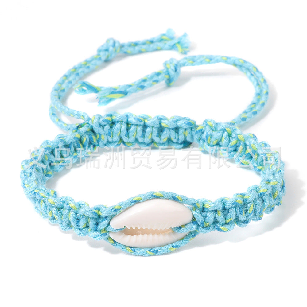 Brazalete trenzado de alambre de concha de concha al por mayor