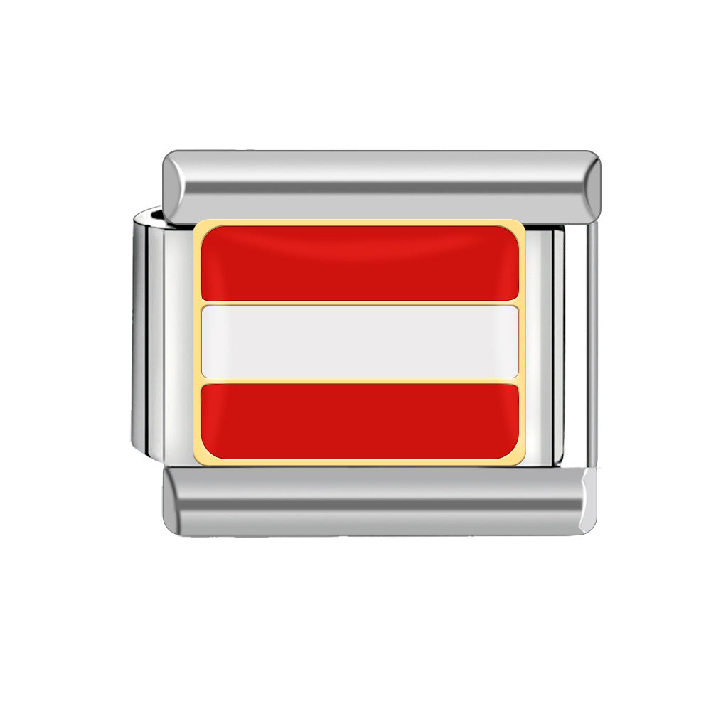 Wholesale Italian Charm Bracelet 9mm DIY Patchwork Detachable Flag Combination Bracelet