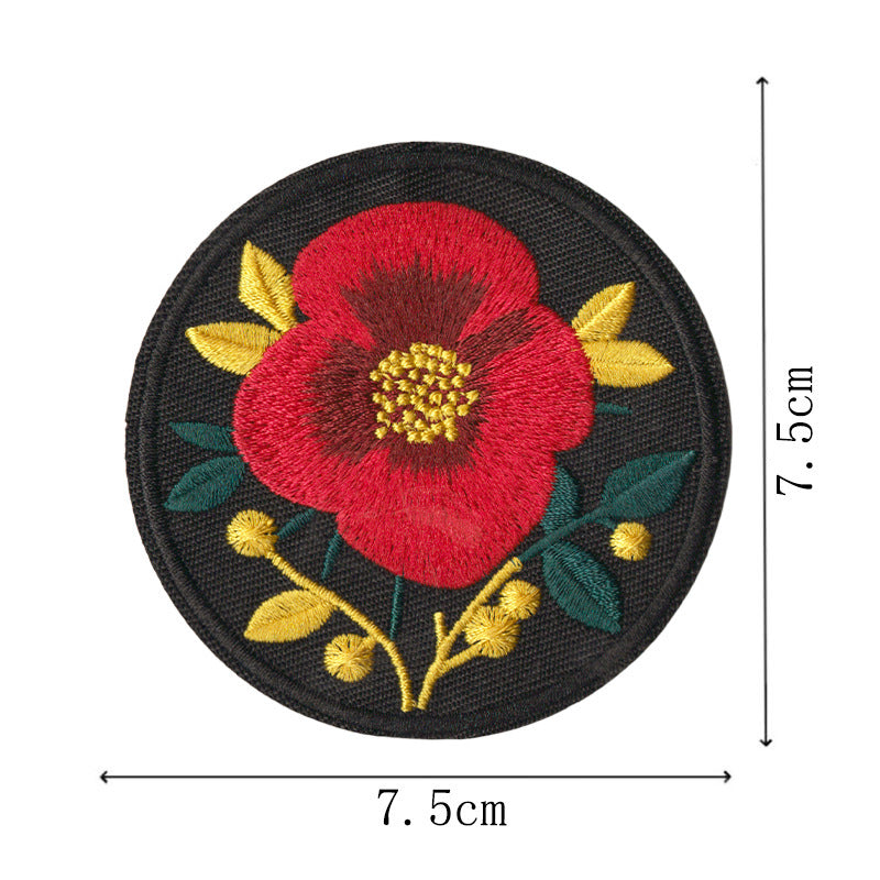 Wholesale Ethnic Style Floral Embroidery Patches Set Of 9 DIY Craft Supply For Coat Decoration Fashion Accessory Gift