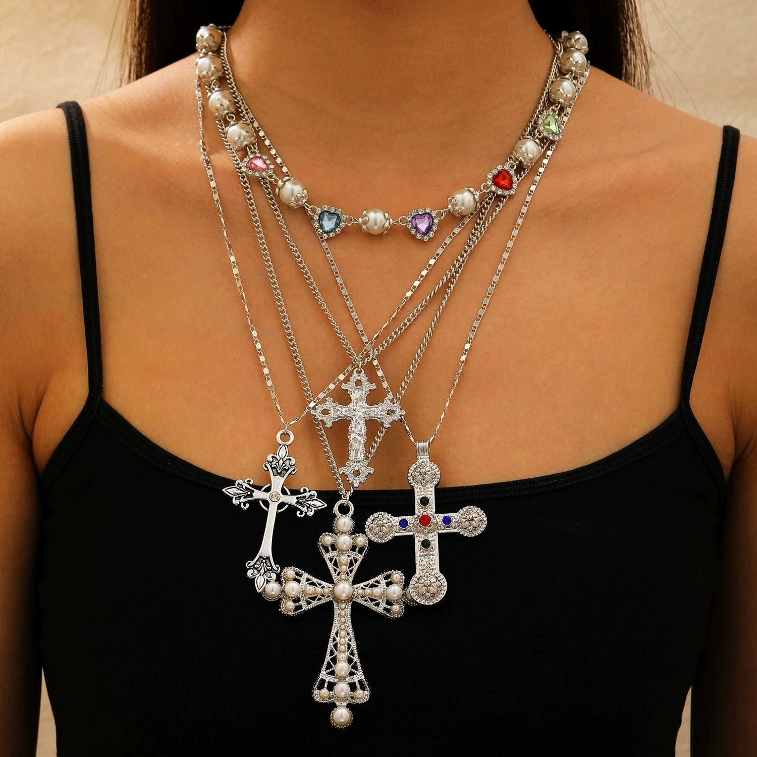 Wholesale Colored Diamond Cross Pendant