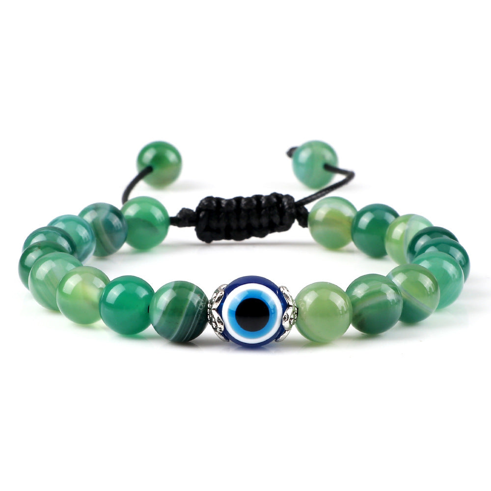Wholesale Jewelry Bohemian Bracelet Devil' s Eye Beaded Braided Hand Rope Yoga Beads Hand Jewelry