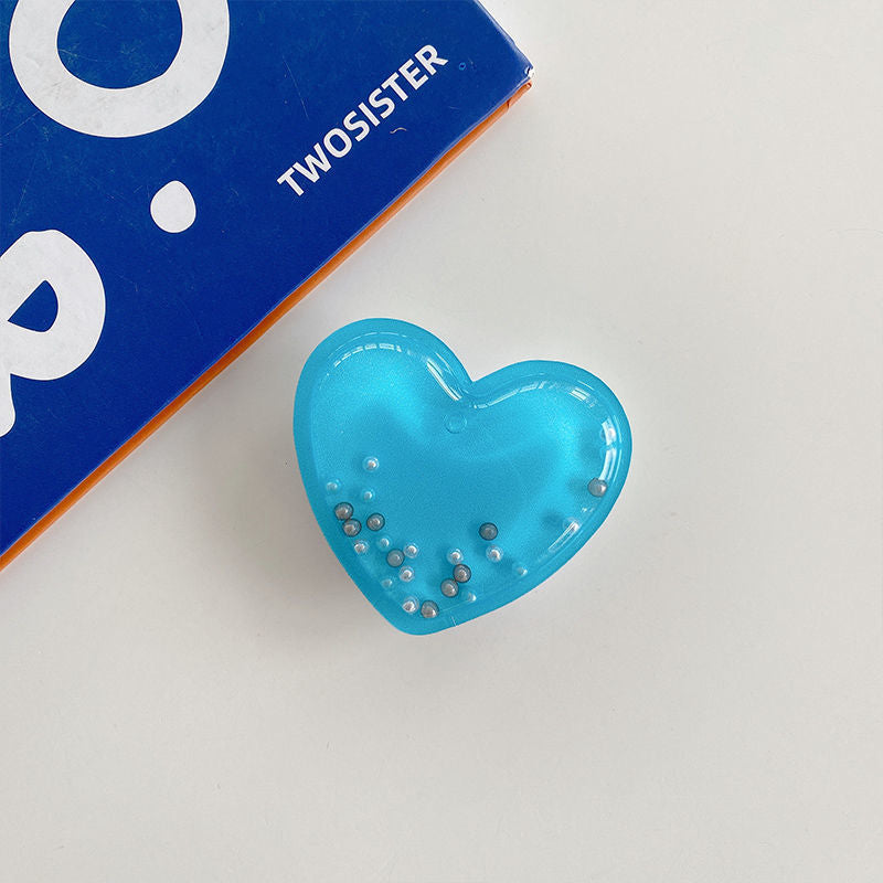 Wholesale Plastic Love Quicksand Airbag Mobile Phone Holder