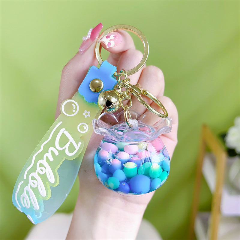 Llavero de pescado al por mayor de aceite acrílico de aceite de azúcar