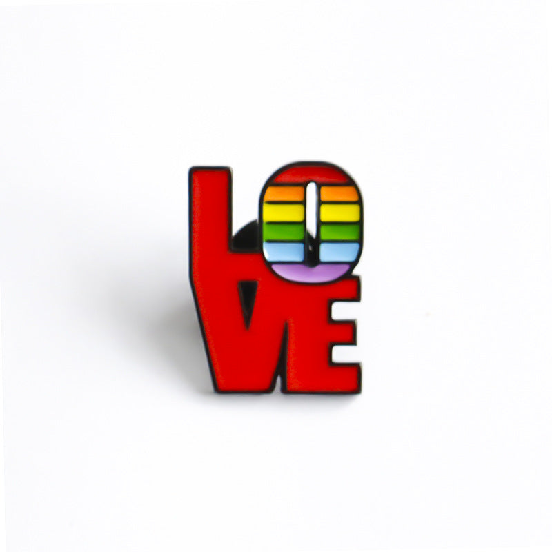 Wholesale Alloy LGBT Rainbow Brooch