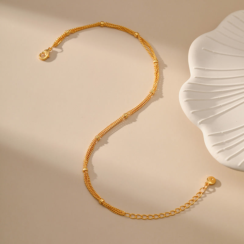 Wholesale Multi-layer Chain Design Vintage Gold Plated Anklet