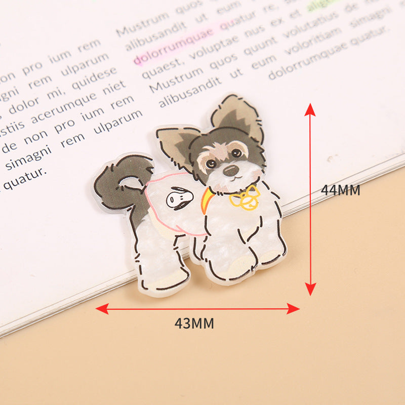 Wholesale Puppy Animal Series Acrylic Flatback Shaker