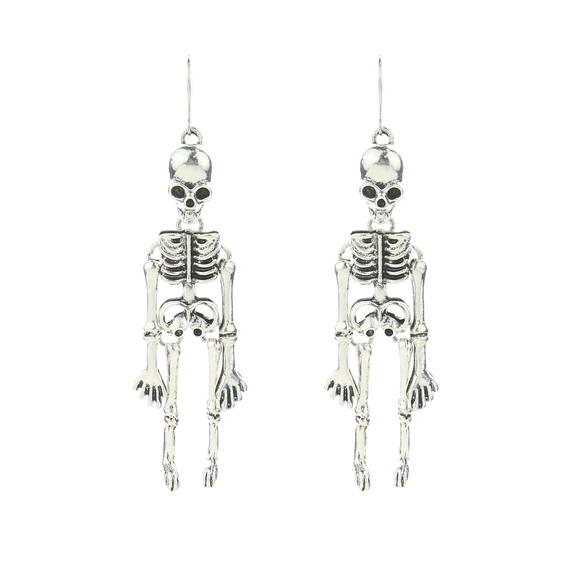Wholesale of Halloween Gothic Skull Head Alloy Earrings