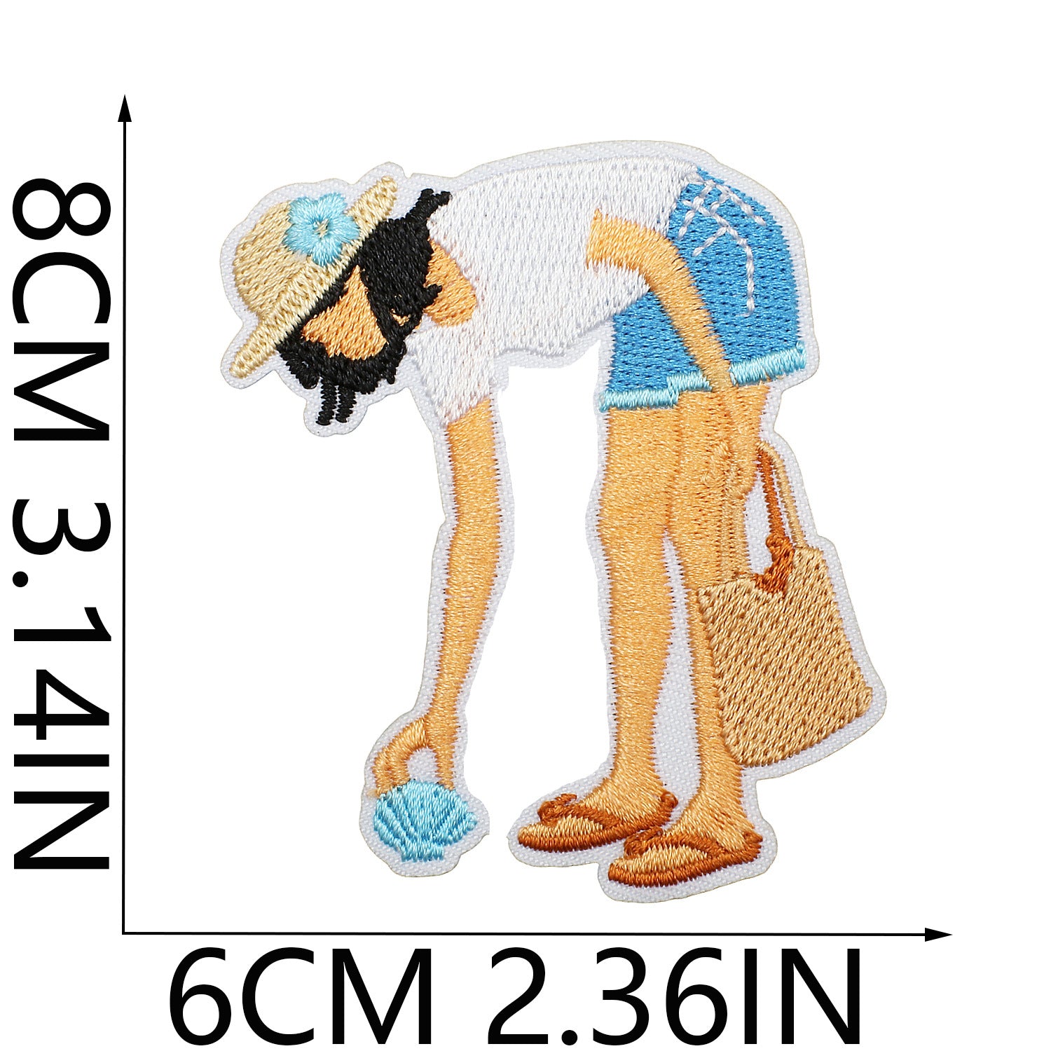 Wholesale summer Pearl Shell Beach Crab Embroidery DIY Patches