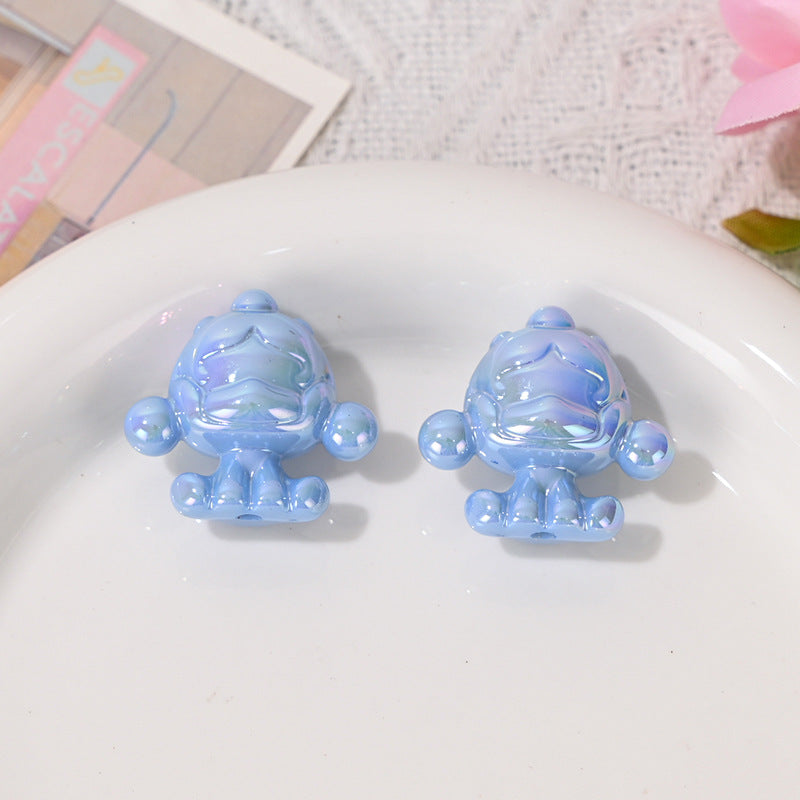 Wholesale 10pcs/pack Color-plated cute loose beads