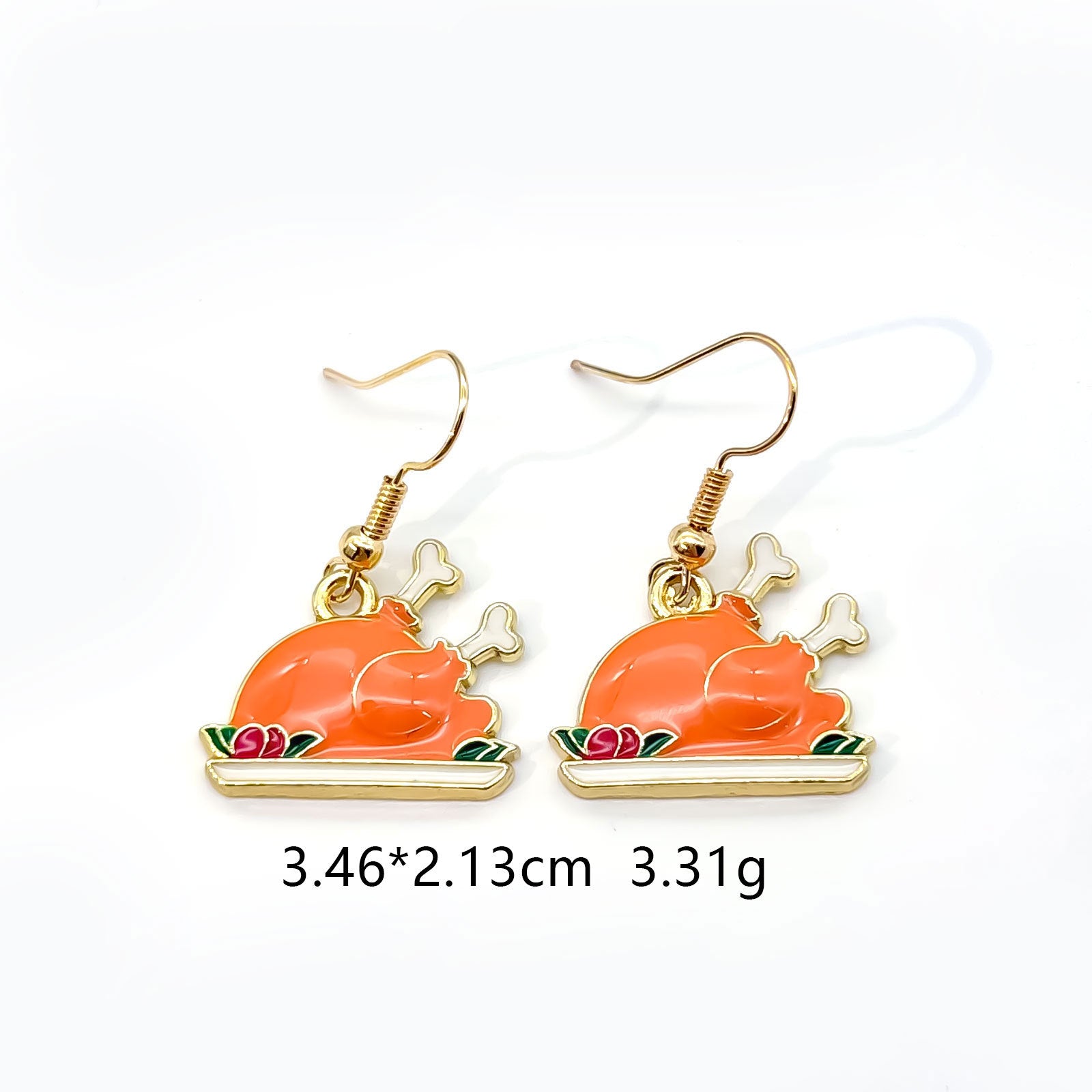 Wholesale Thanksgiving Earrings With Cartoon  Maple Leaf Sunflower Pumpkin Design Zinc Alloy Fall Harvest Jewelry Accessory For Parties