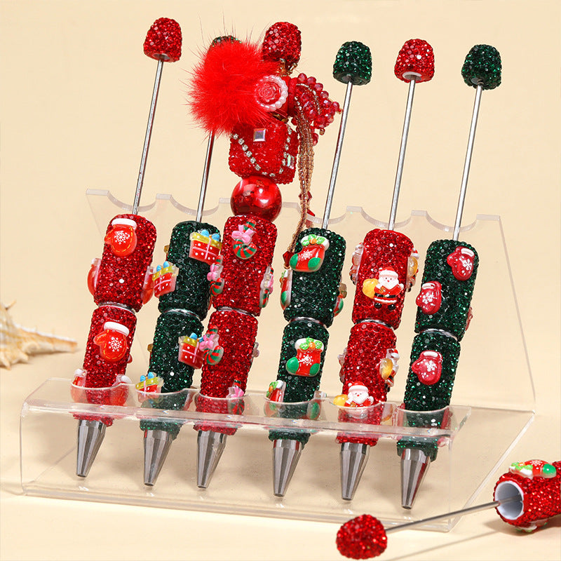 Wholesale 5pcs New diamond-studded  beadable pens