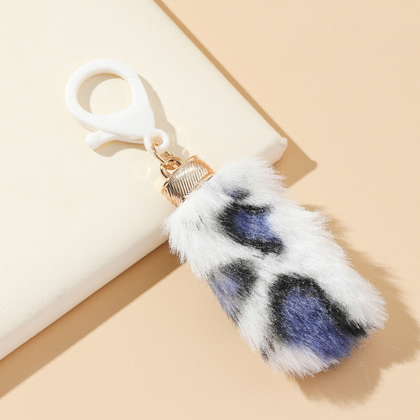 Wholesale Leopard Print Plush Pendant Key Chain
