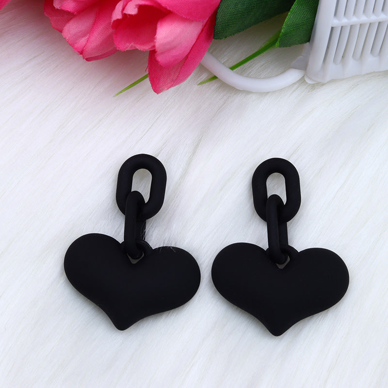 Wholesale Valentine's Day Love Spray Painted Acrylic Earrings