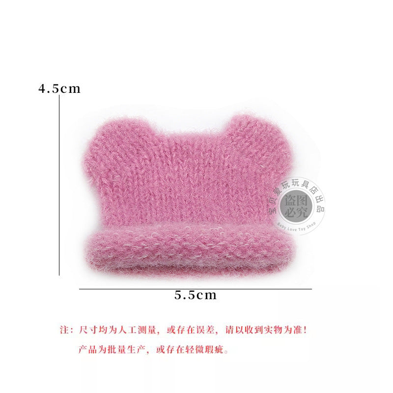 Wholesale 10pcs Plush Doll Bear Yarn Hat Doll Accessories