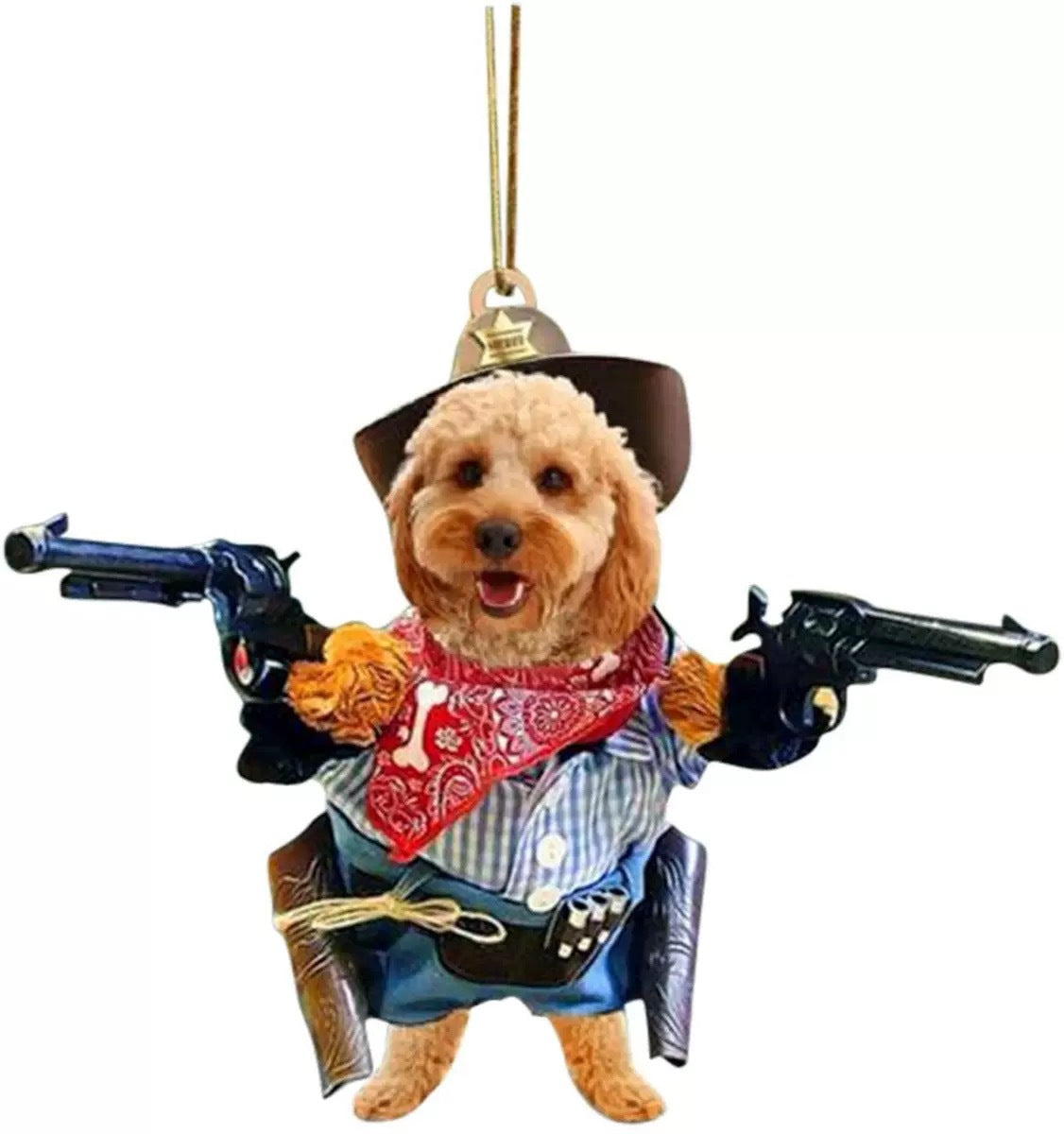 Wholesale Creative Gun Dog Acrylic Car Accessories