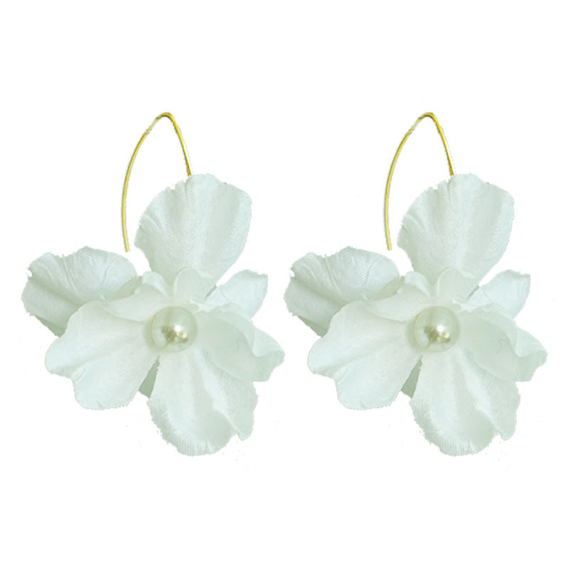 Wholesale 2pairs/pack Beautiful Floral Pearl Laser Bright Party Earrings