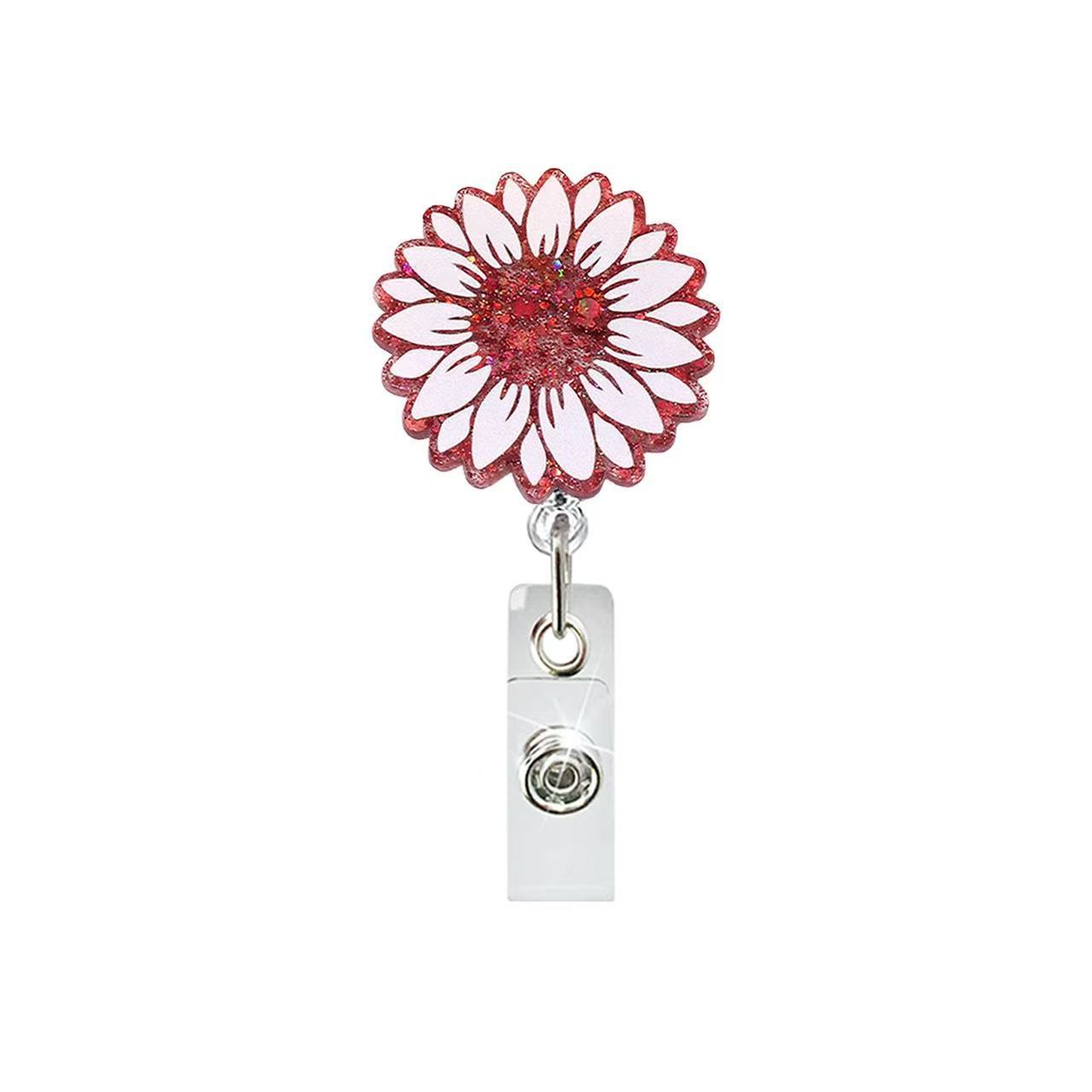 Wholesale Colorful petals sunflower flowers Badge Reels