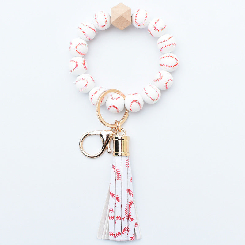 Llavero de muñeca con cuentas de girasol de silicona al por mayor