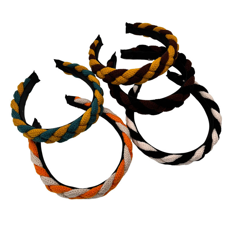 Wholesale  crocheted twist hairband wholesale  high-grade hair accessories