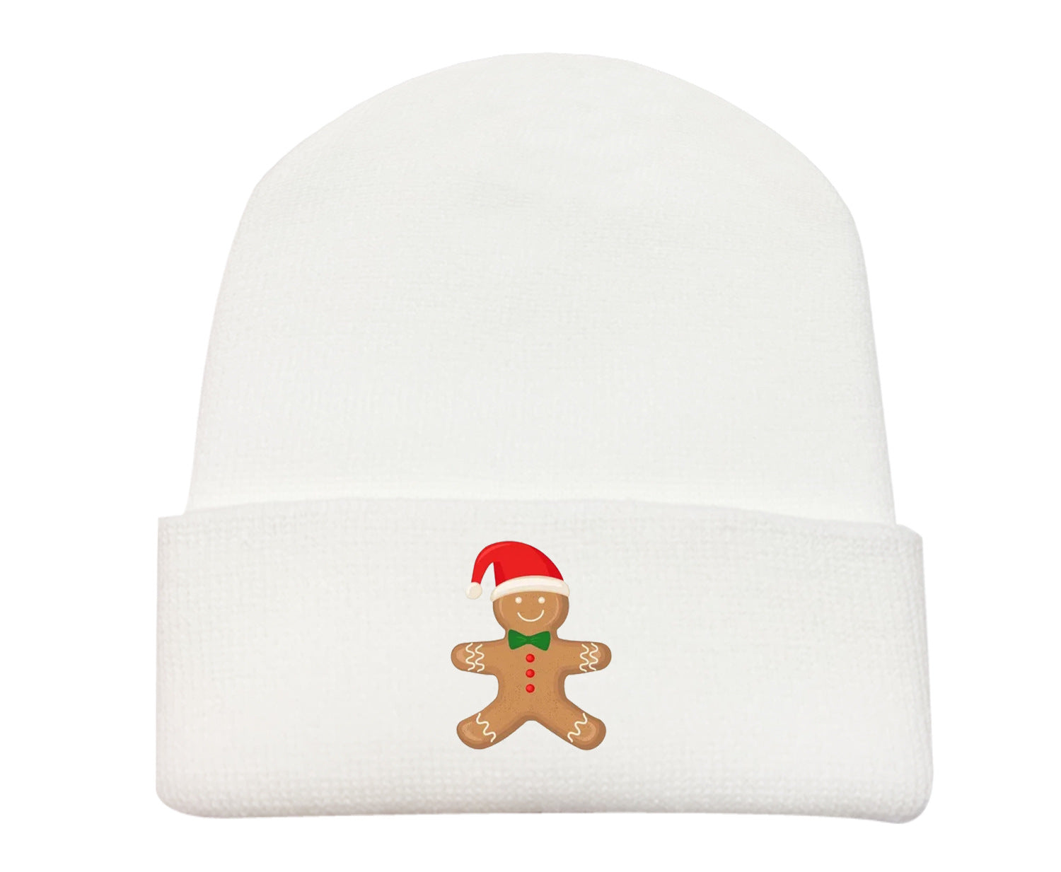 Wholesale Christmas Gingerbread Man Printed Woolen Hat