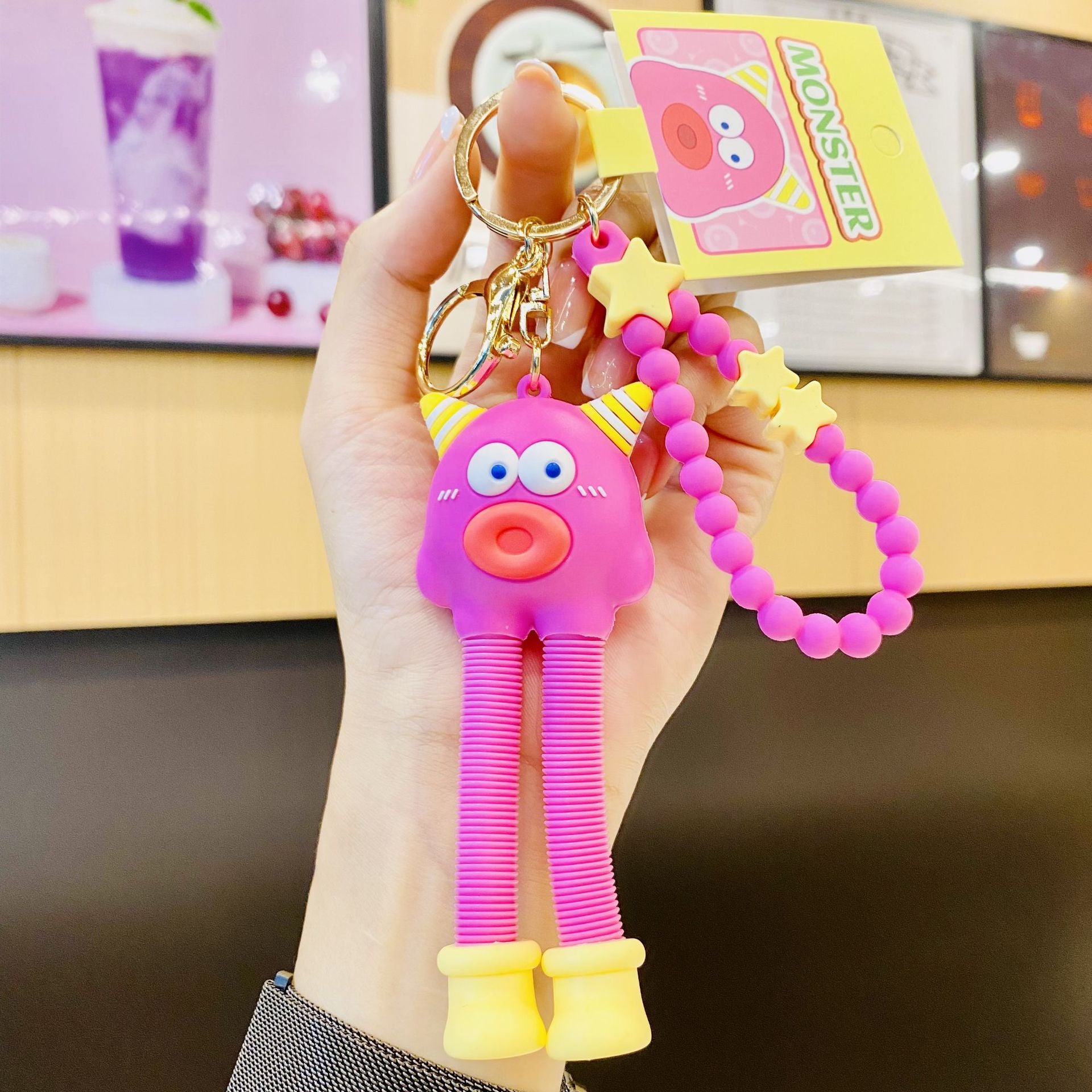 Llavero de auto monstruo lindo de PVC al por mayor