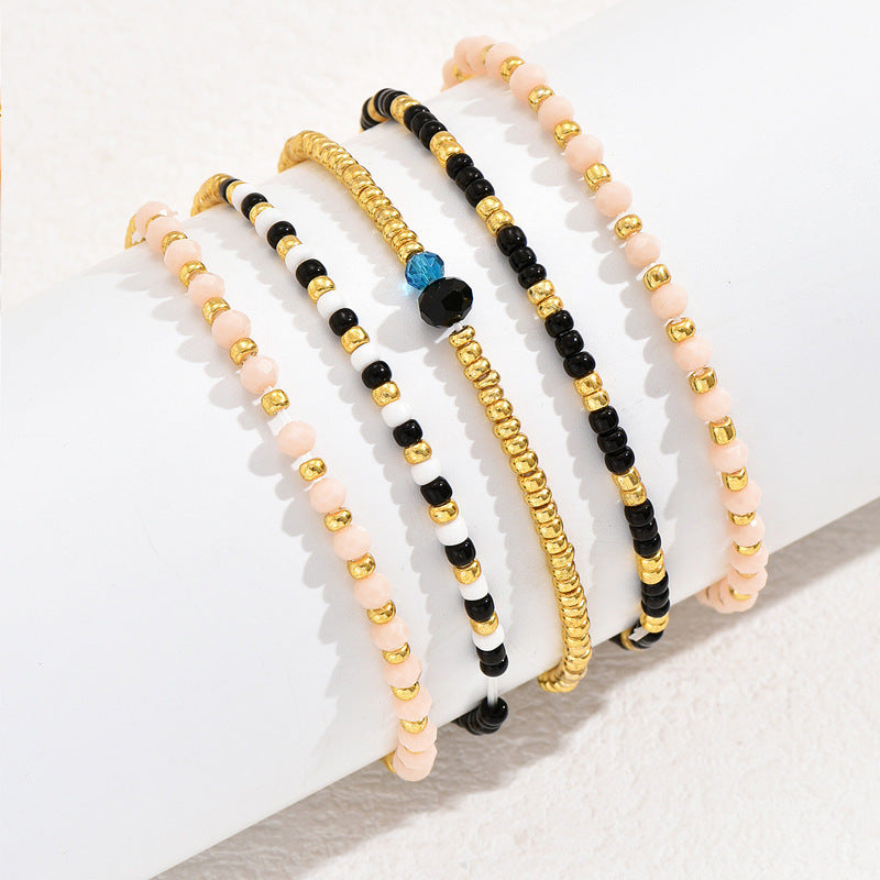 Wholesale Bohemian Vacation Layered Bead Bracelets For Women Handmade Fashion Jewelry Accessory Wedding Gift