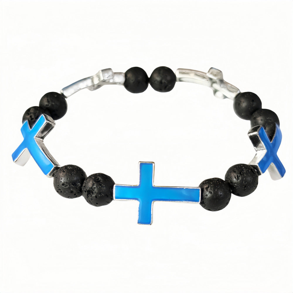Wholesale Luminous Cross Bracelet Necklace Set