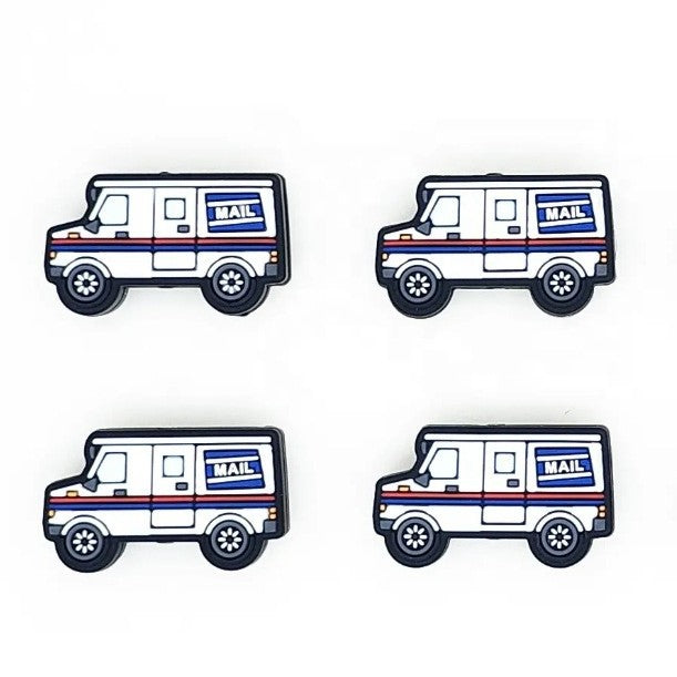 Wholesale 10pcs red cartoon fire truck Focal Beads