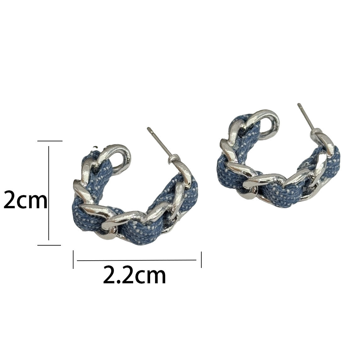 Wholesale Retro C Shaped Metal Earrings Geometric Oval Design Everyday Wear Boutique Resale
