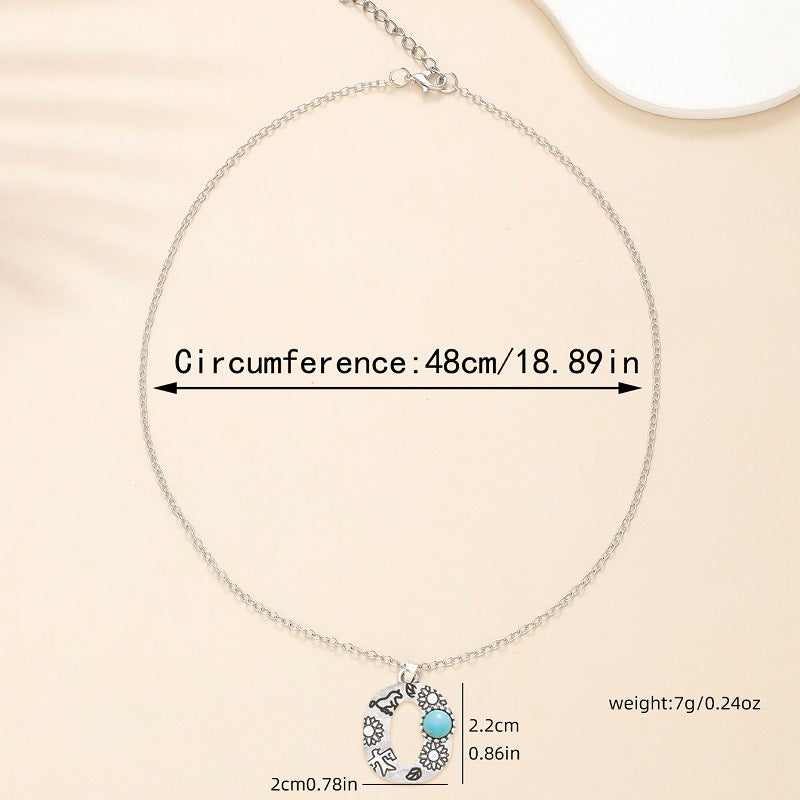 Wholesale Alloy English letter necklace western style