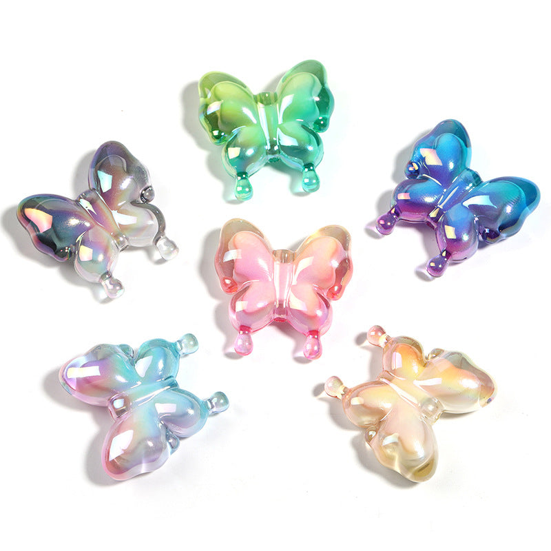 Wholesale 50pcs Gradient Butterfly Hot Air Balloon Acrylic Beads