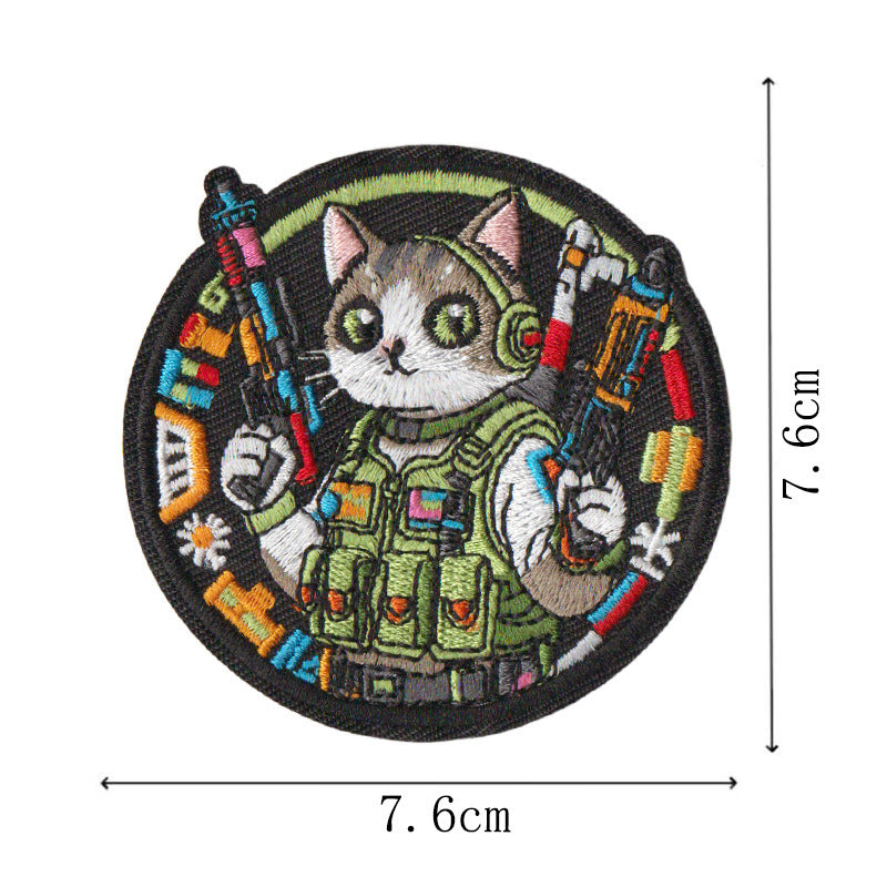 Wholesale Trendy Tactical Fox Embroidered Patches 16 Pieces Jungle Combat Iron On Appliques For Clothing Bags DIY Resale