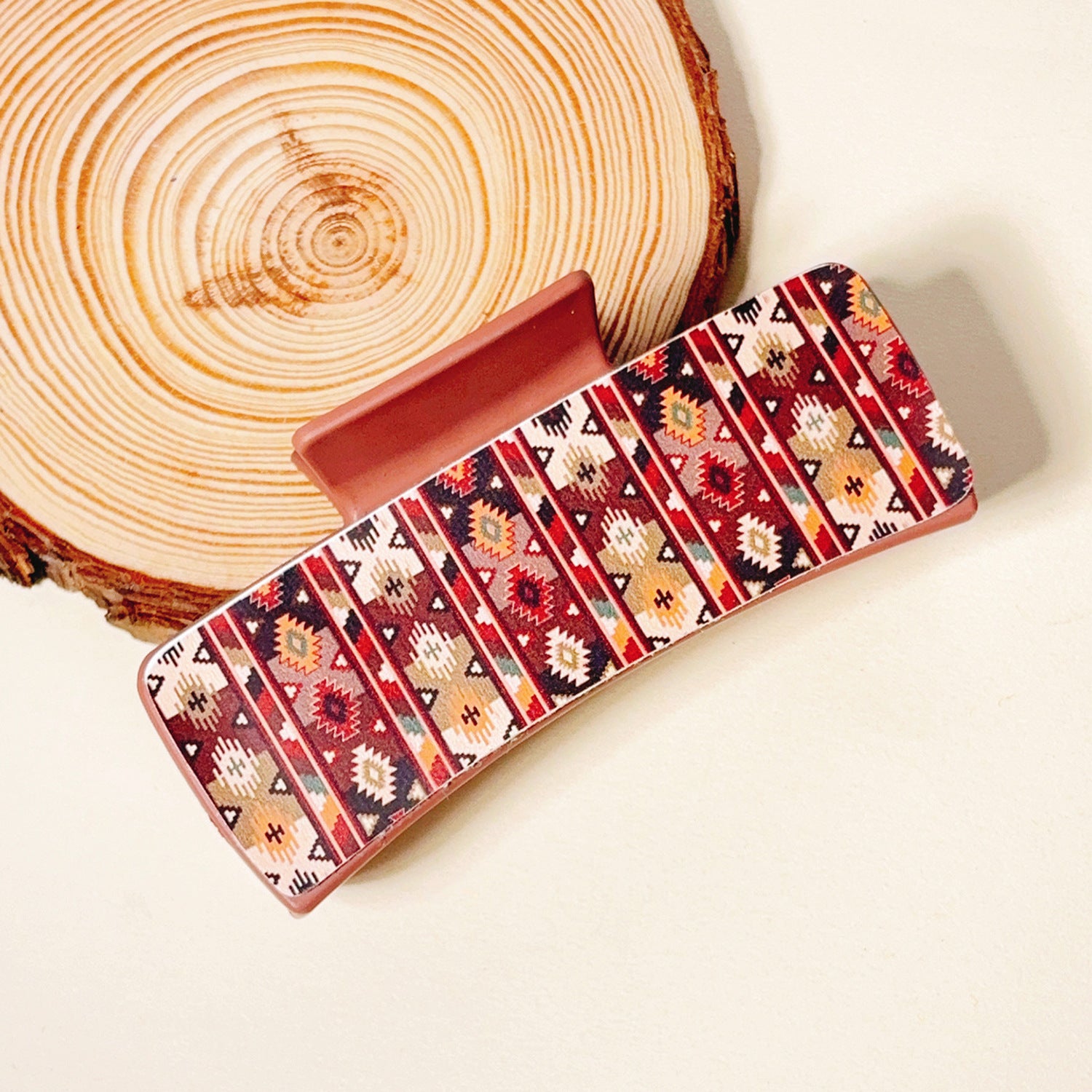 Wholesale Vintage Western Bohemian Print Leather Grabber