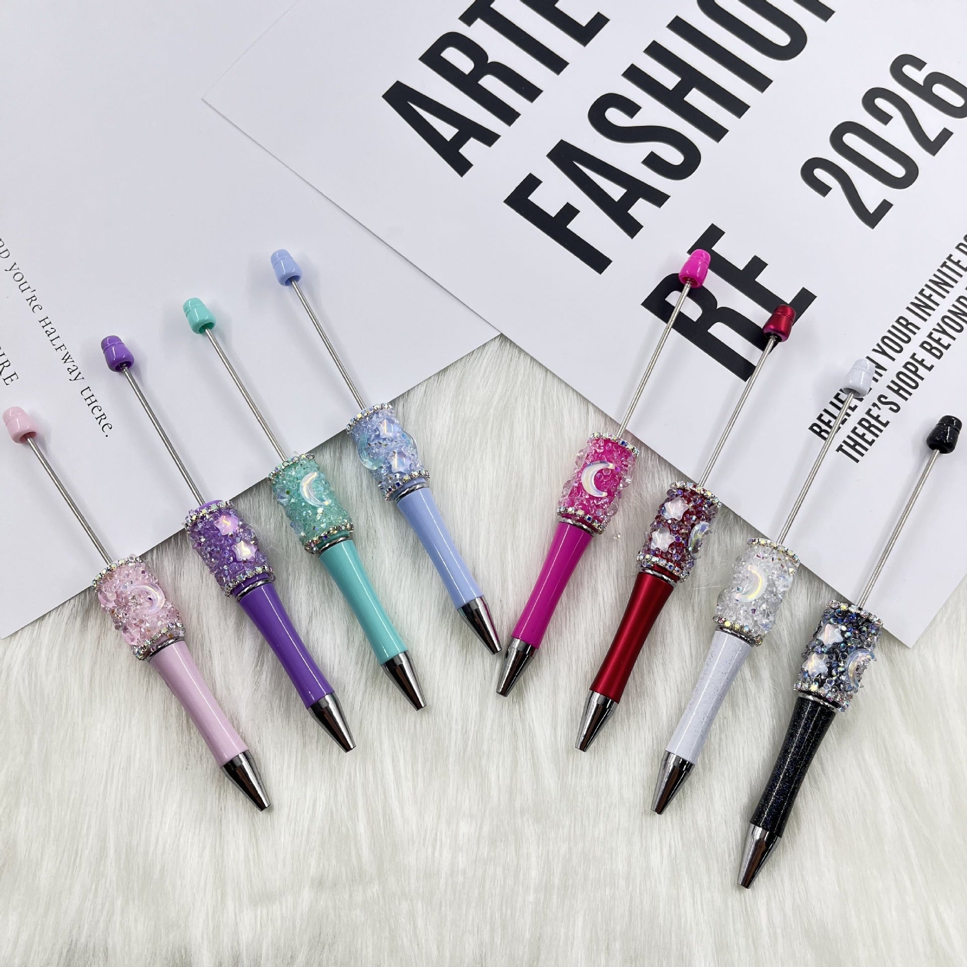 Wholesale 5pcs Sugar Star and Moon Fancy Beadable Pens