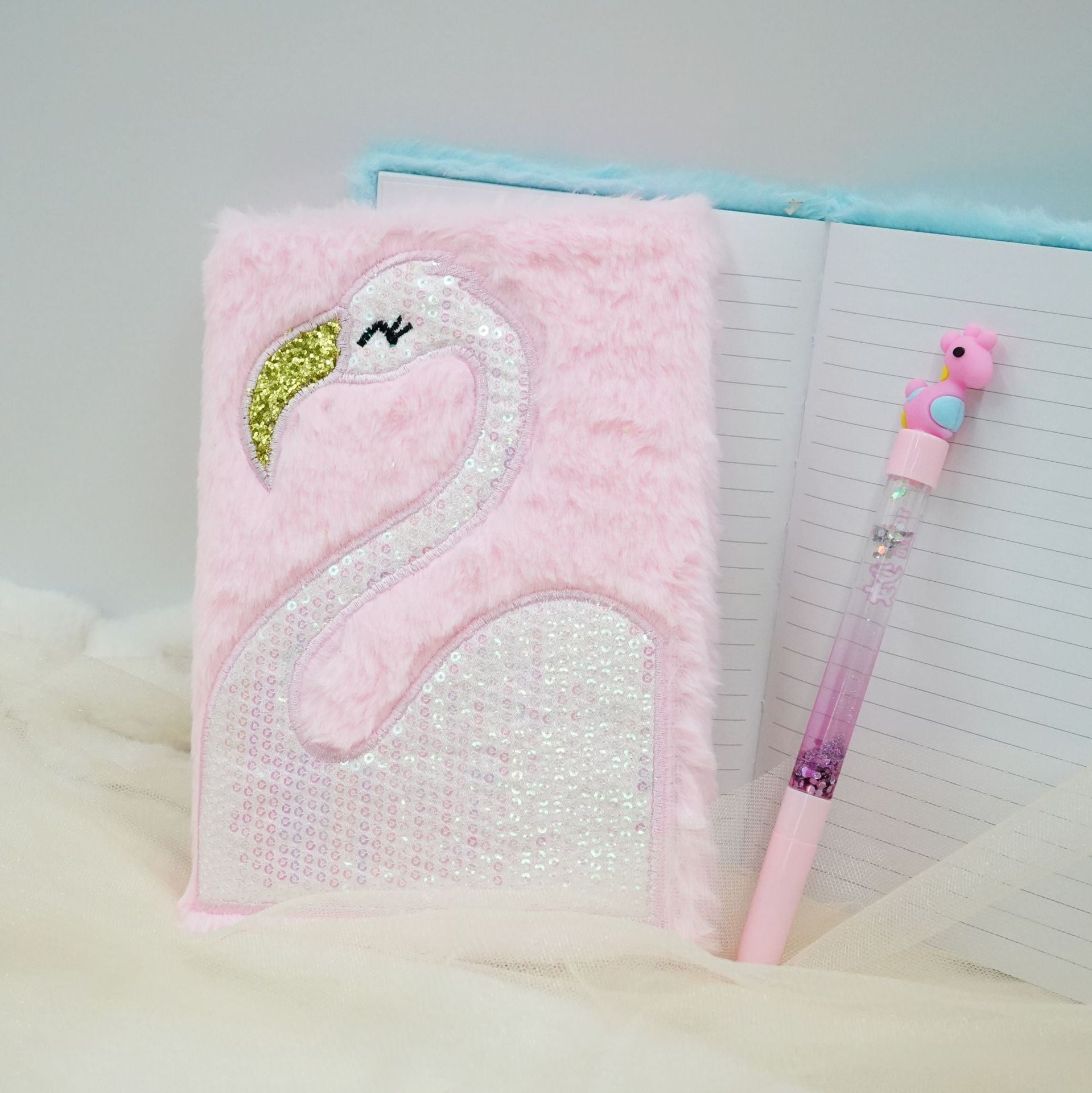 Wholesale Flamingo Plush Notebook DIY Handbook Notepad