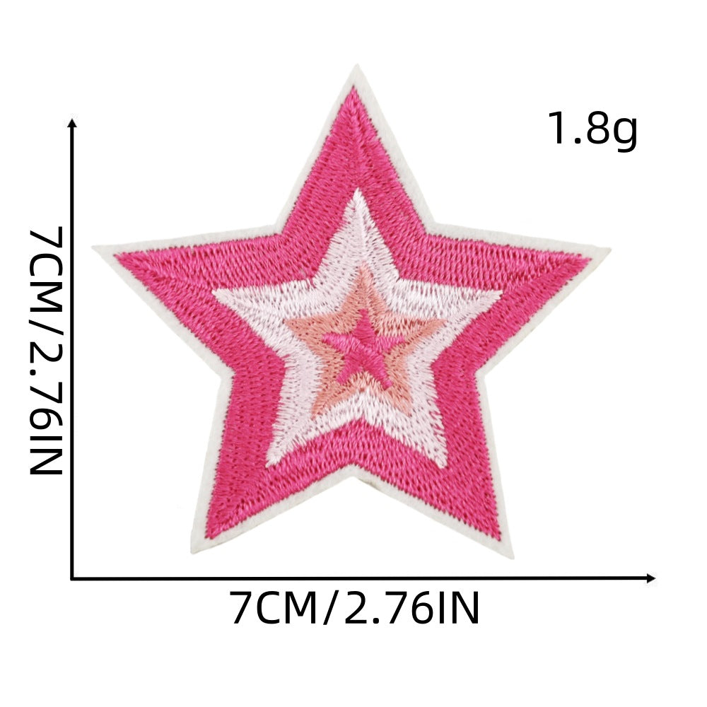 Wholesale Cartoon Pink Bow Embroider Cloth Patch