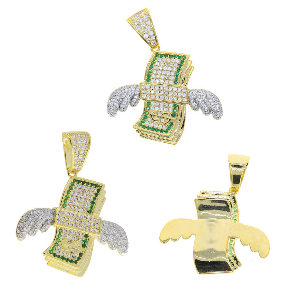 Wholesale Dollar Pendant Alloy Necklace