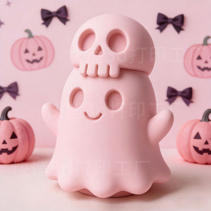 Wholesale 3D White Skull Ghost  Desktop Ornament,  Modern Minimalist Home Decor