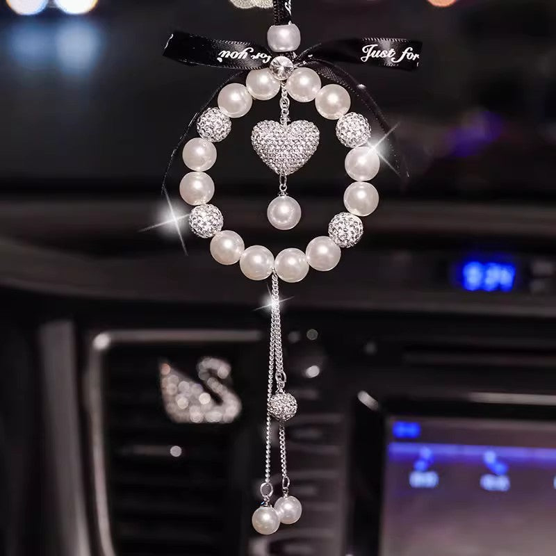 Wholesale Pearl Inlaid Diamond Soft Clay Car Accessories