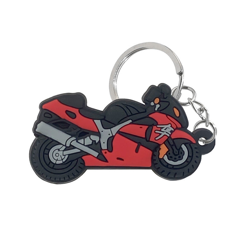Wholesale 10PCS Motorcycle PVC Keychains
